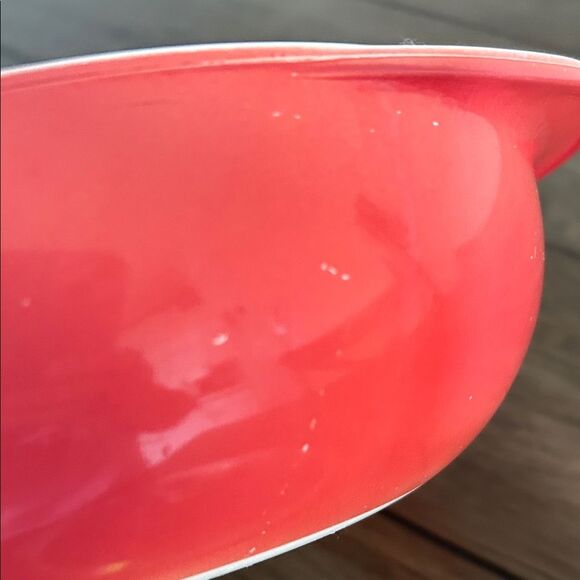 Vintage Pyrex Flamingo Pink 024 2 Qt Round Casserole Dish with Clear Glass Lid – - Picture 7 of 10